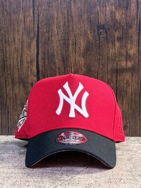 New Era 9FORTY New York Yankees Red Black Pink UV 1996 World Series Snapback Hat
